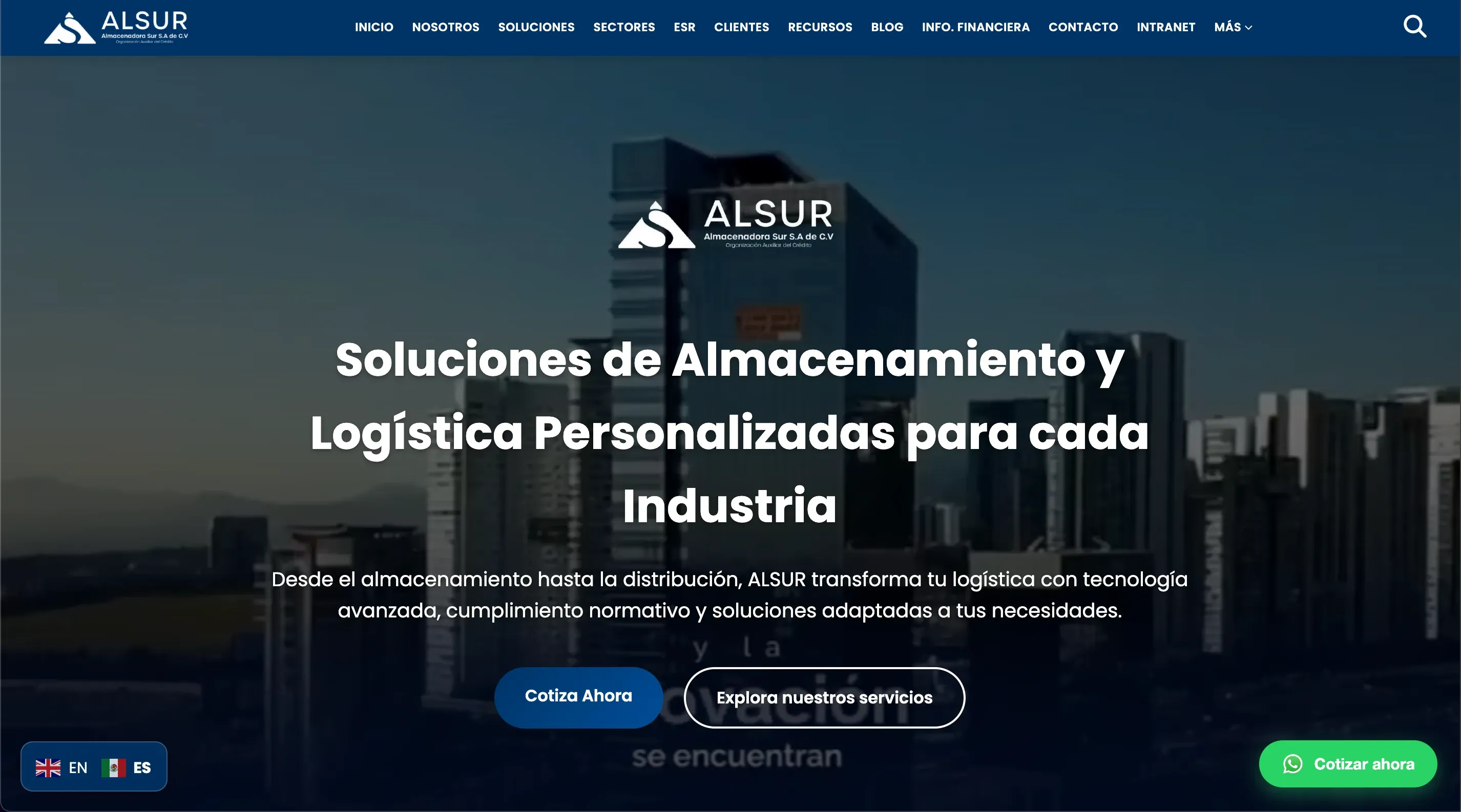 ALSUR — web corporativa de logística — proyecto de desarrollo web por José Gaspard