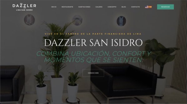 Dazzler Lima San Isidro — web para cadena hotelera — proyecto de desarrollo web por José Gaspard